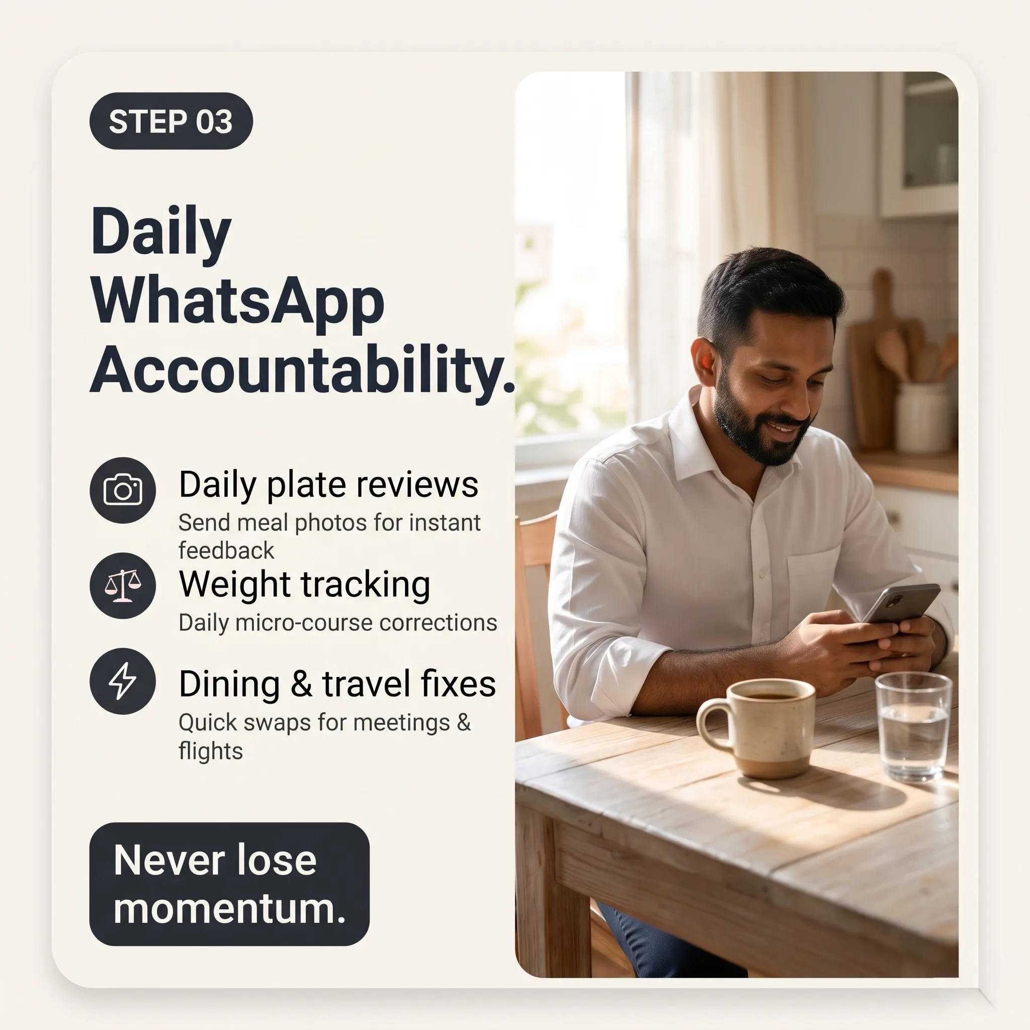 Daily mobile accountability and checkins